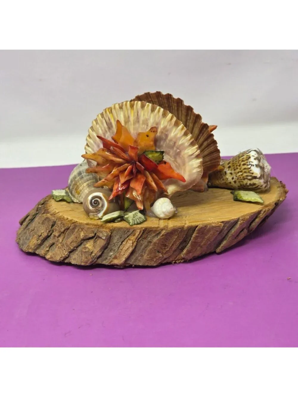 Handcrafted The Bayou84 Coastal Decor Shell Flower Napkin Holder/Napkin Rings